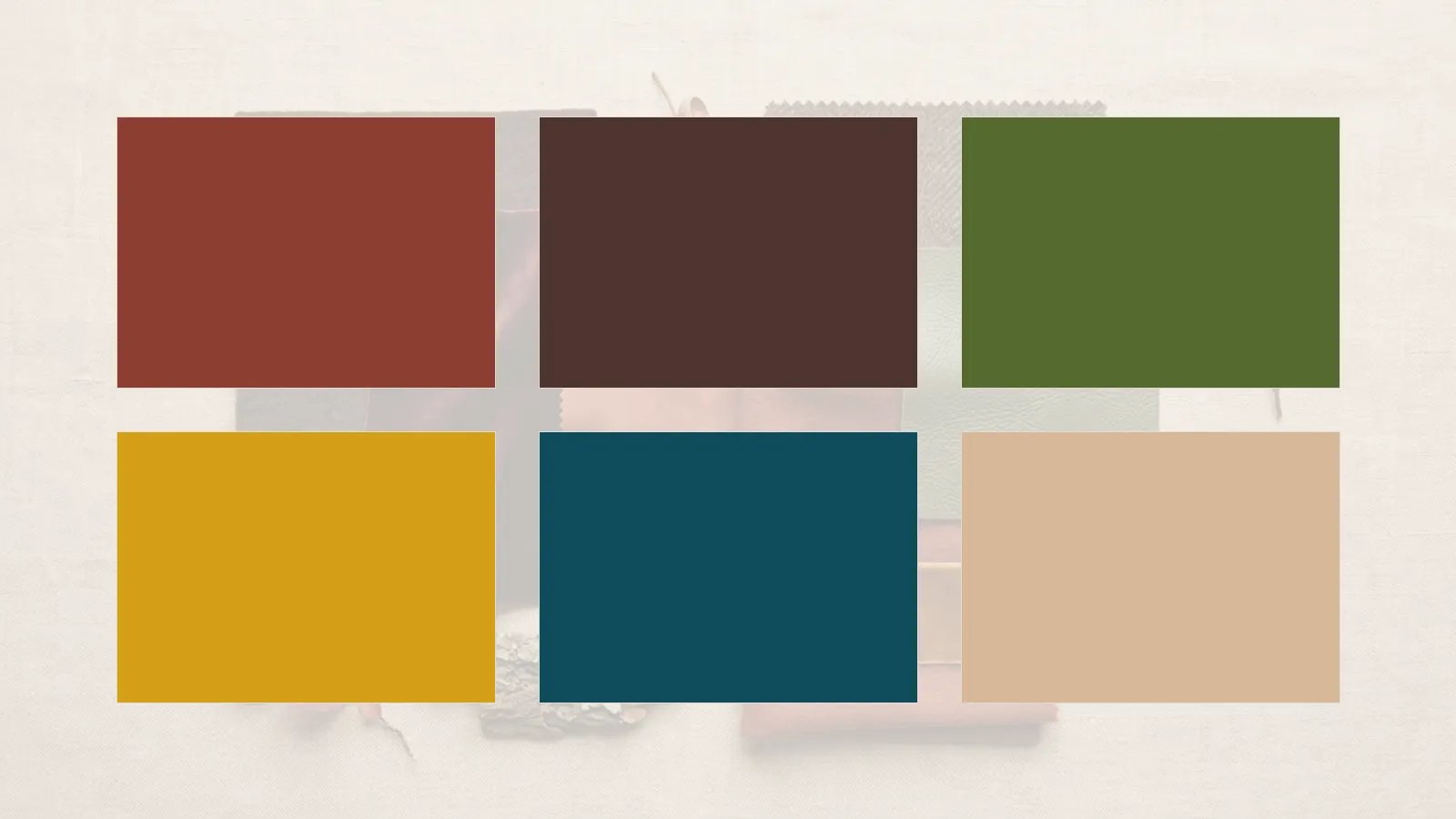Four hair colour swatches: golden honey blonde, ash light brown, copper auburn and cool espresso.